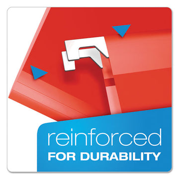 Pendaflex® Extra Capacity Reinforced Hanging File Folders With Box Bottom, Legal Size, 1-5-cut Tab, Red, 25-box freeshipping - TVN Wholesale